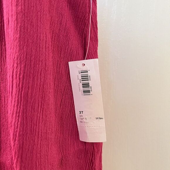 Old Navy Pink Magenta Tulip Front Hem Swing Halter Dress Girls Size 3T NWT - Picture 8 of 11